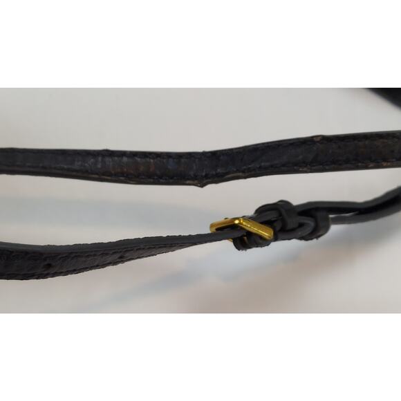 Fossil Campbell Mini Crossbody Black White Stripe Purse Adjustable Strap - Picture 4 of 11